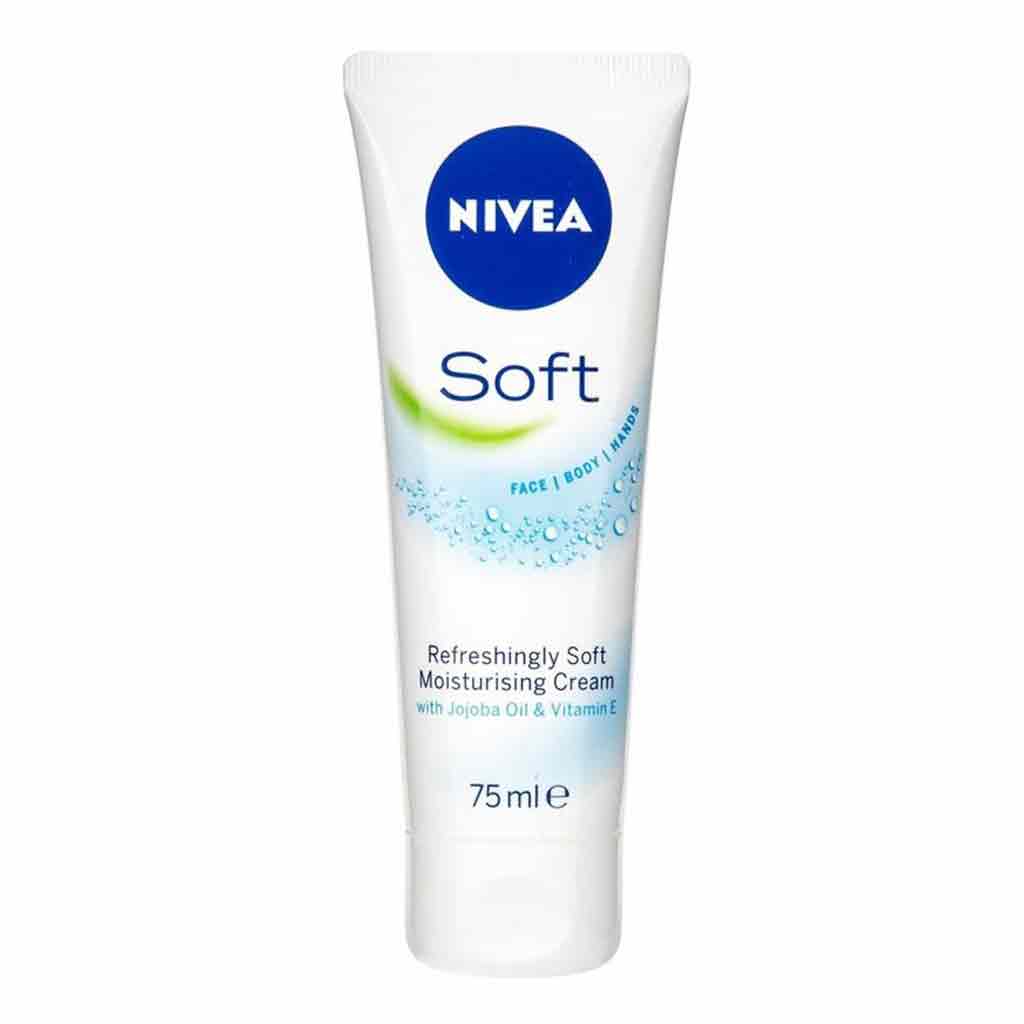 کرم تیوپی نیوا سافت Nivea Soft مرطوب کننده قدرتمند حجم 75 میل